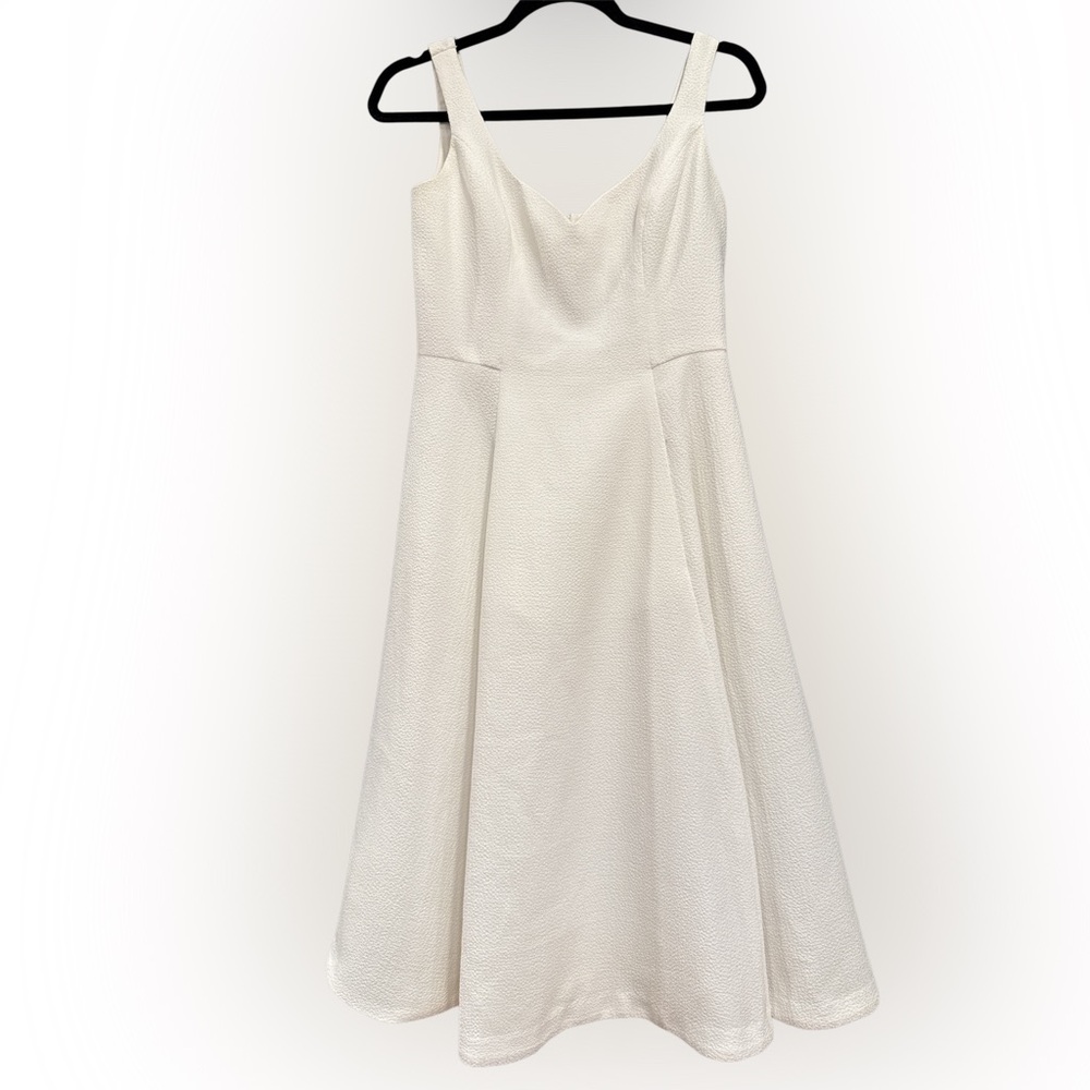 Black Halo Cream Textured Dress